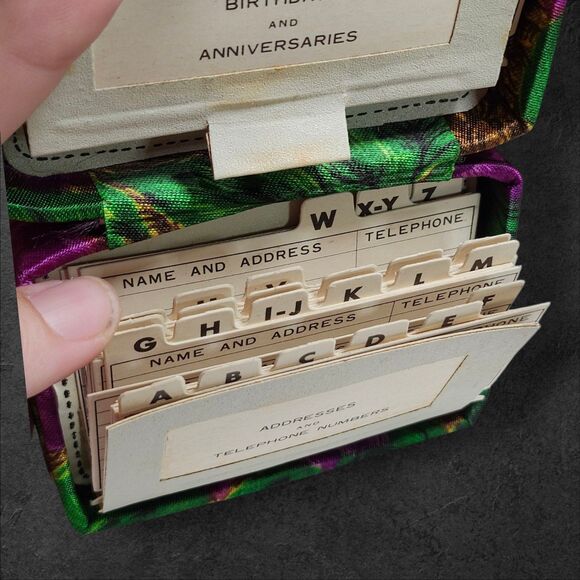 Vintage Mini Address Book Floral Suitcase With Pencil Snap Closure Unwritten In - Picture 7 of 10